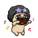 Disco Pug emoji