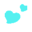 Aqua Hearts emoji