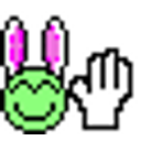 Easter Bunny Wave emoji