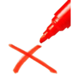 Red Pen X emoji