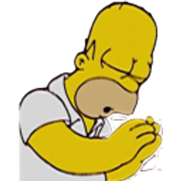 Homer Simpson Praying emoji