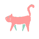 Walking Pink Cat emoji