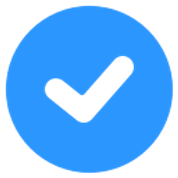 Check Mark Blue Circle emoji