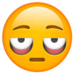 Tired Eyeroll Face emoji