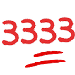 Red 3333 Double Underline emoji