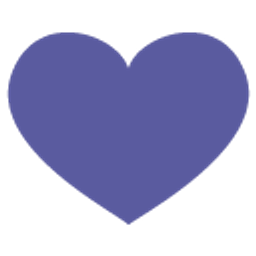 Heart Pantone 2008 Blueiris emoji