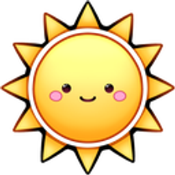 Sun Smile Blush emoji