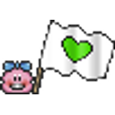 Knuddels Love Flag Green Girl emoji