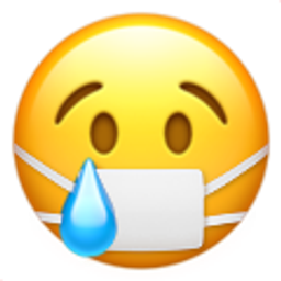 Crying With Mask emoji