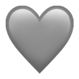 Gray Heart emoji