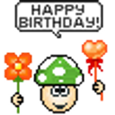 Happy Birthday Mushroom emoji