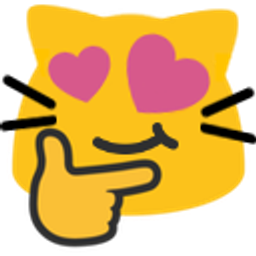 Cat Heart Eyes Think emoji