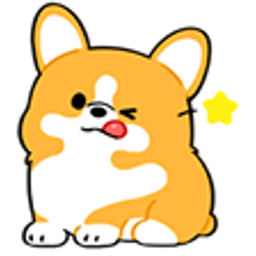 Corgi Wink emoji