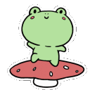 Frog Happy Mushroom emoji