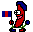 Banana Flag Red Blue emoji