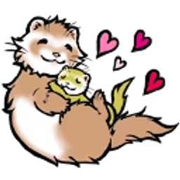 Ferret Cuddle emoji