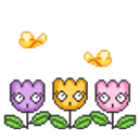 Tulips Butterflys emoji