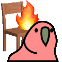 Hot Seat Parrot emoji