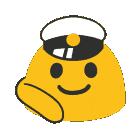 Blob Salute GIF emoji