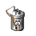 Trashcan White Flag emoji