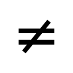 Notequal emoji