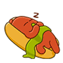 Hotdog Sleeping emoji