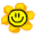 Smiley Flower Orange emoji