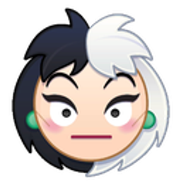 Cruella Flushed emoji