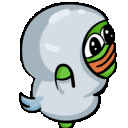 Frog Ghost Costume Peek emoji