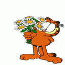 Garfield Flowers emoji