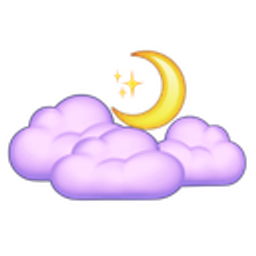 Purple Cloudmoon emoji