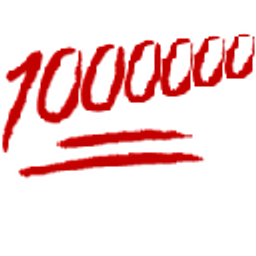 Hundred Thousand Red Text emoji