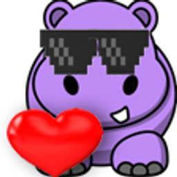 Hippo Love emoji
