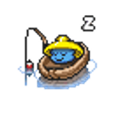Knuddels Sleepy Fisherman emoji