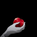Gloved Hand Offer Apple emoji