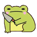 Stabby Party Frog emoji