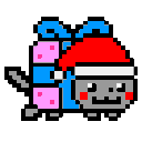 Nyancat Christmas emoji