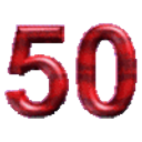 Shiny Red 50 emoji