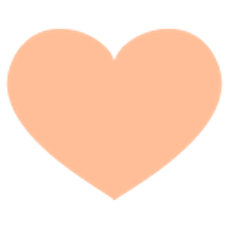 Heart Pantone 2024 Peachfuzz emoji