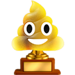 Golden Poop Trophy emoji