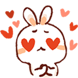 Bunny Heart Eyes emoji