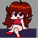Girl Red Hair Sit Relaxed emoji