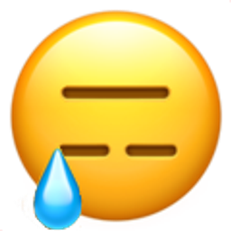 Expressionless Upside Down With Tear emoji