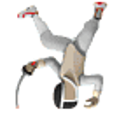Fencer Upsidedown emoji