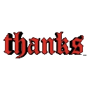 Goth Thanks emoji
