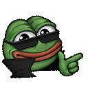 Pepe Sunglasses Point emoji