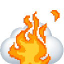 Cloud On Fire emoji
