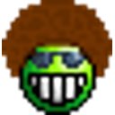Afro Grin emoji