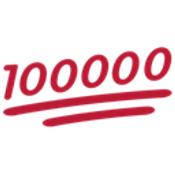 Hundred Thousand Red emoji
