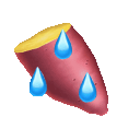 Sweat Potato Intensifies emoji